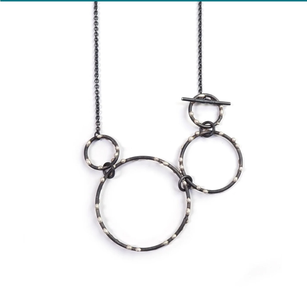 DeFeo necklace silver on steel Megan Auman - Picture 2 of 8